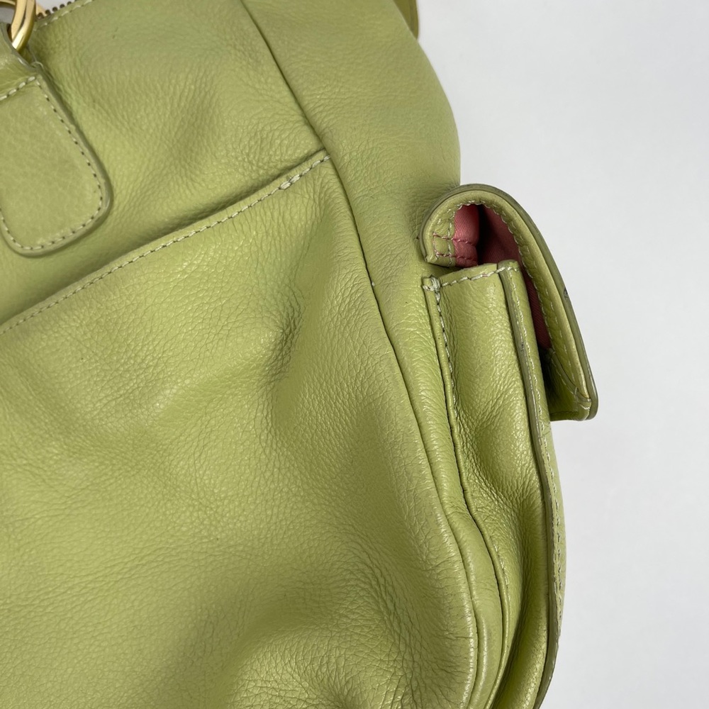 Sigrid Olsen Leather Shoulder Bag in Light Green - Picture 5 of 16
